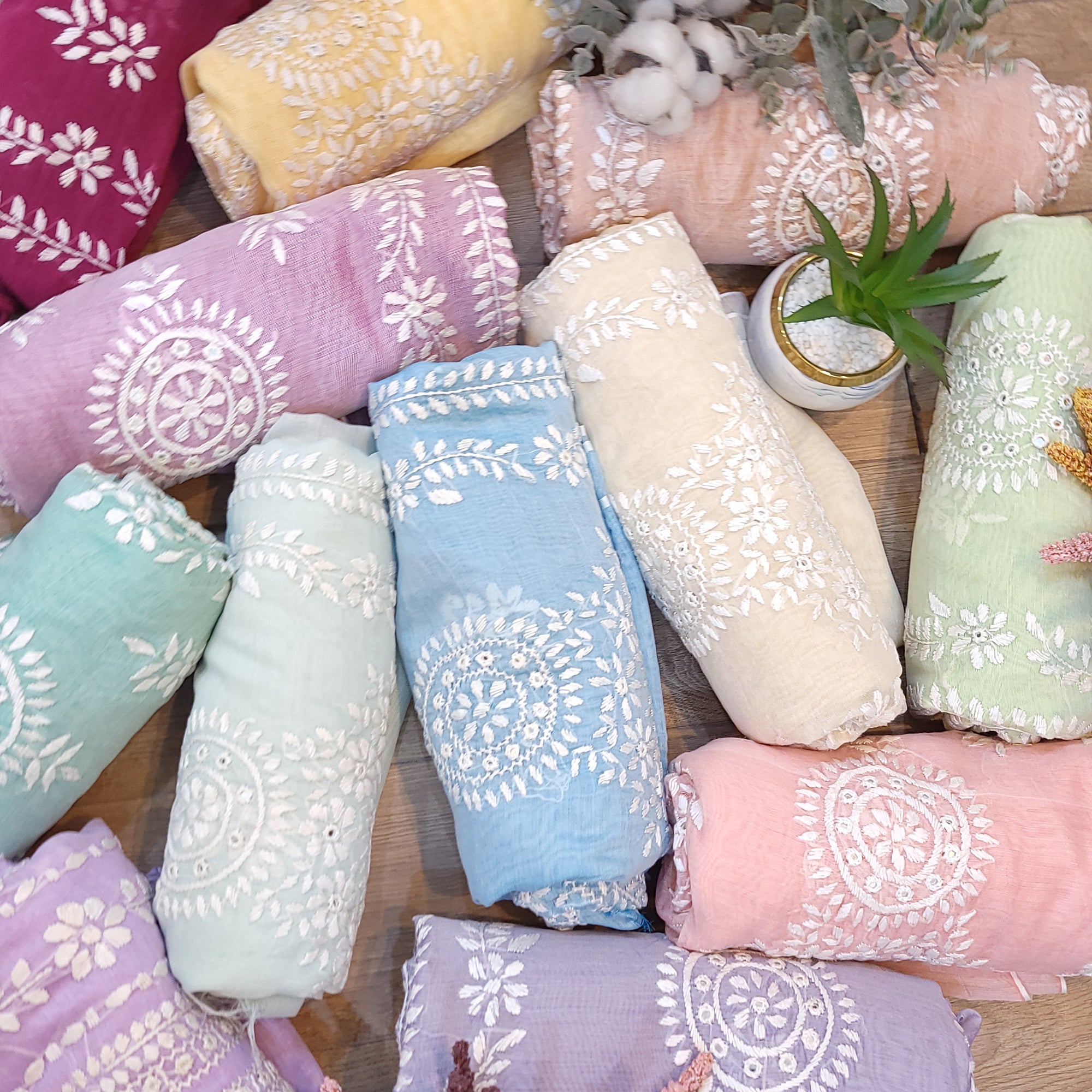 Chikankari Paper cotton