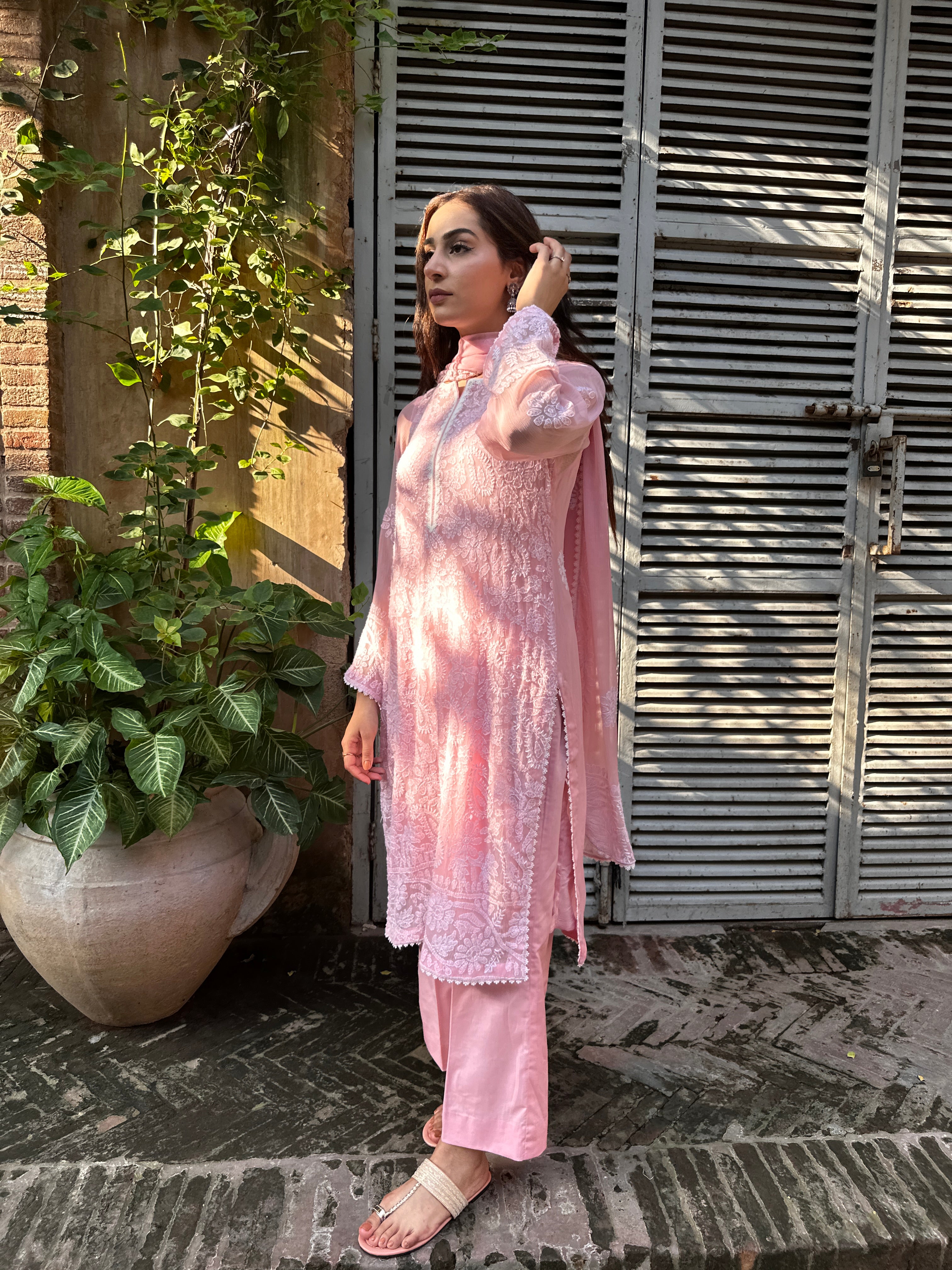 Chikankari Full Jaal work