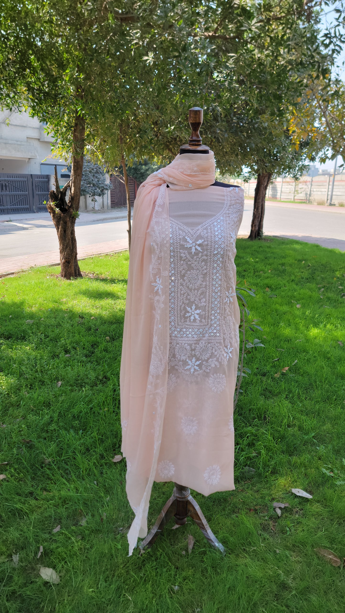 Chikankari Work Chiffon