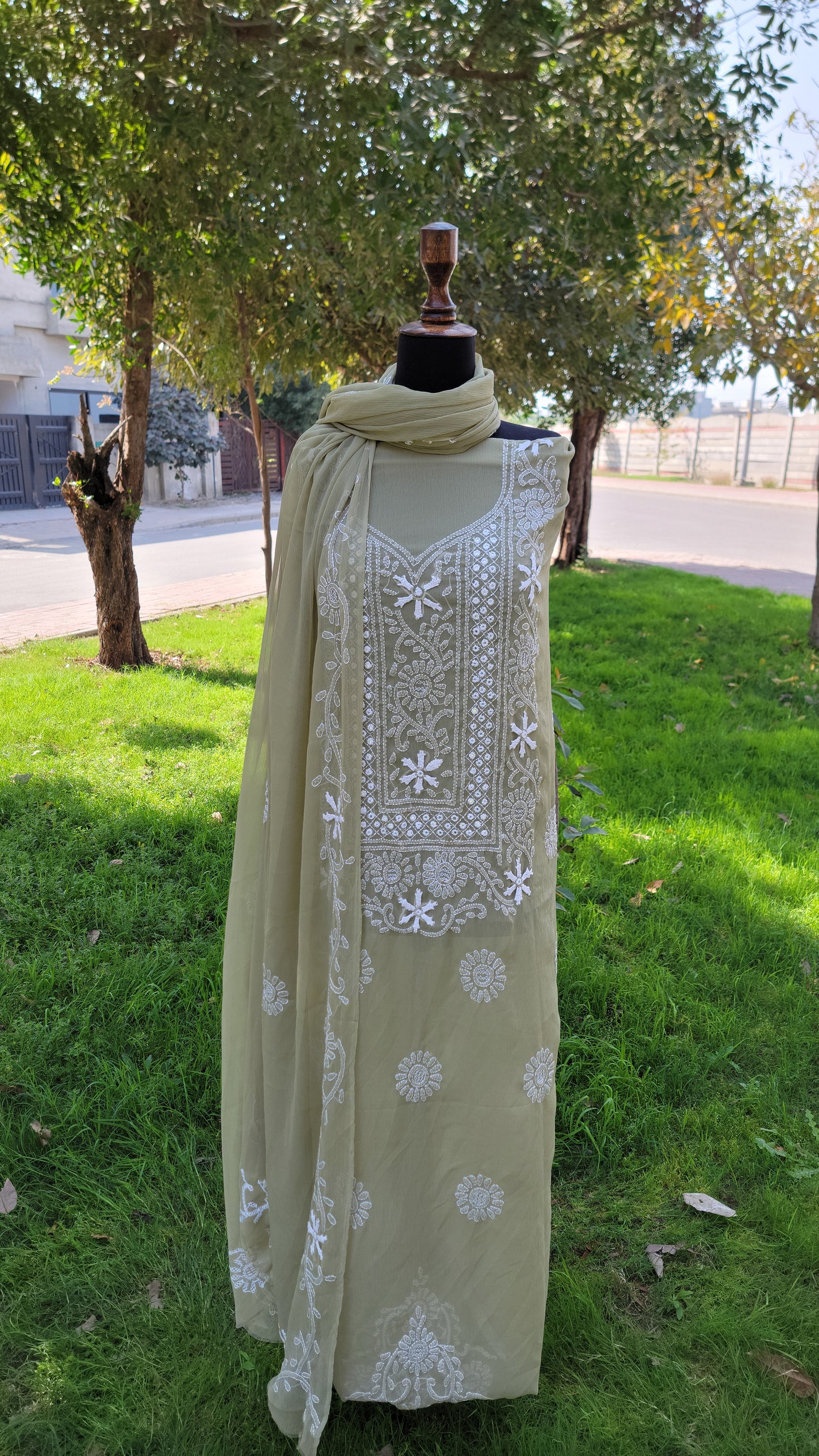 Chikankari Work Chiffon
