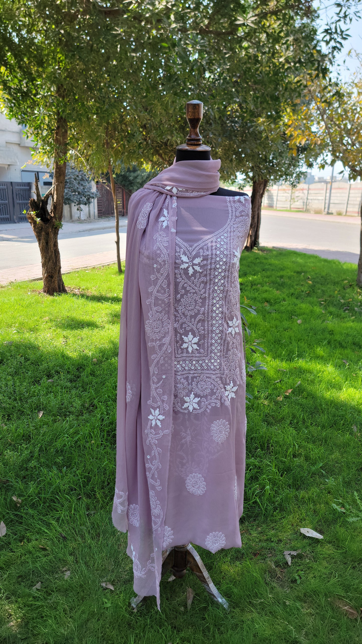 Chikankari Work Chiffon