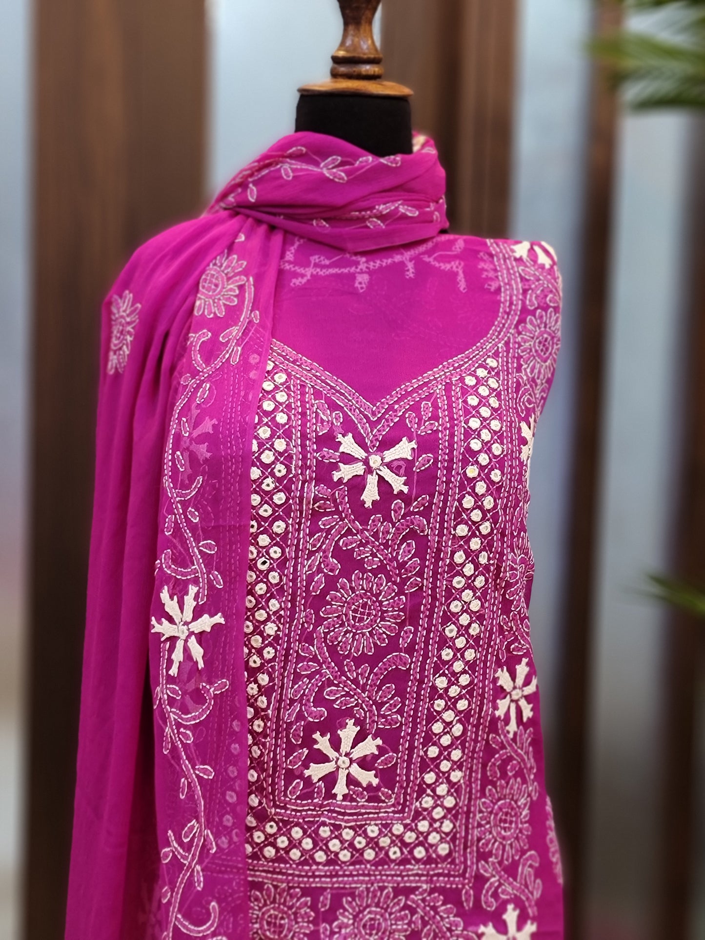 Chikankari Work Chiffon