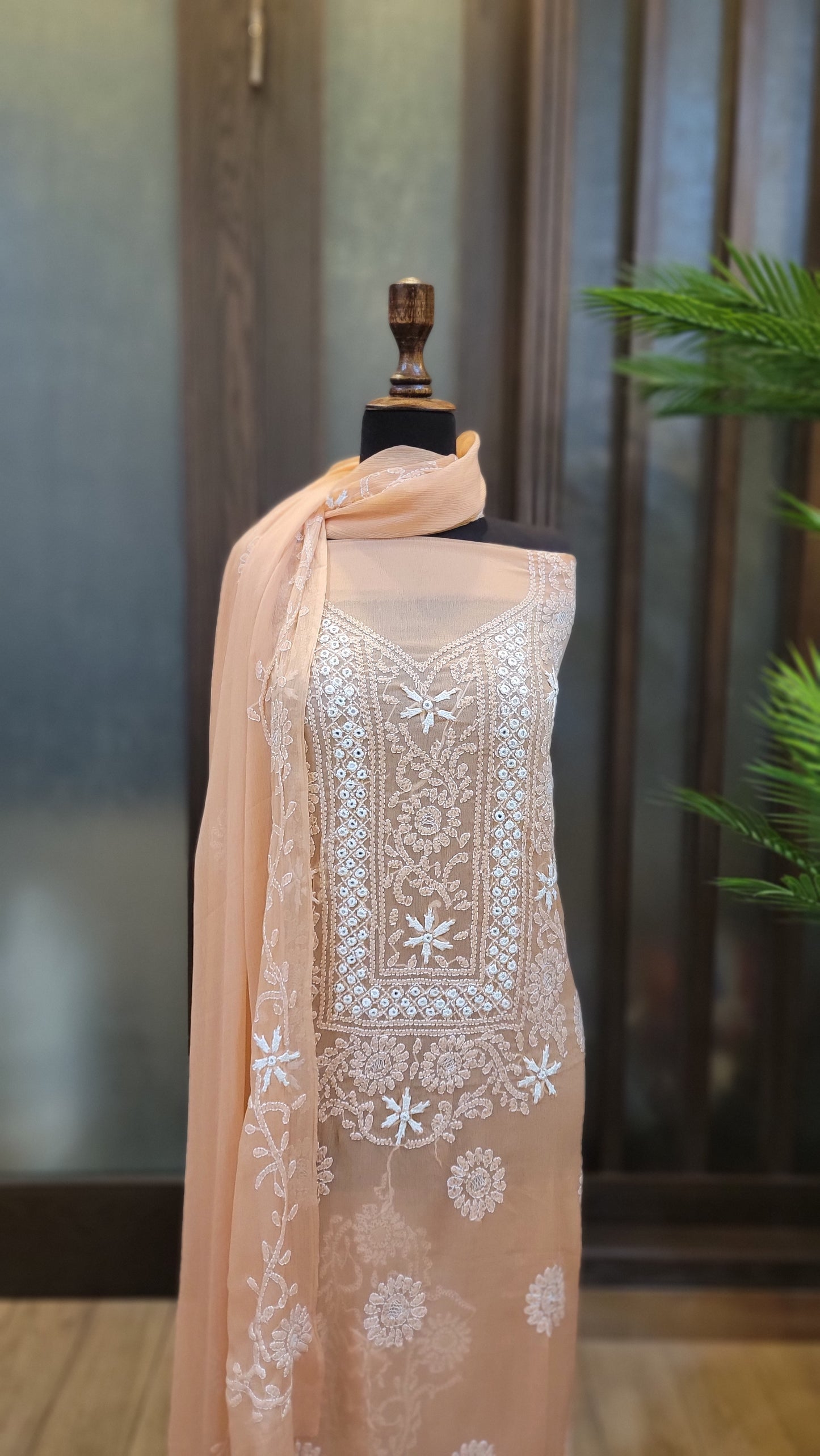 Chikankari Work Chiffon