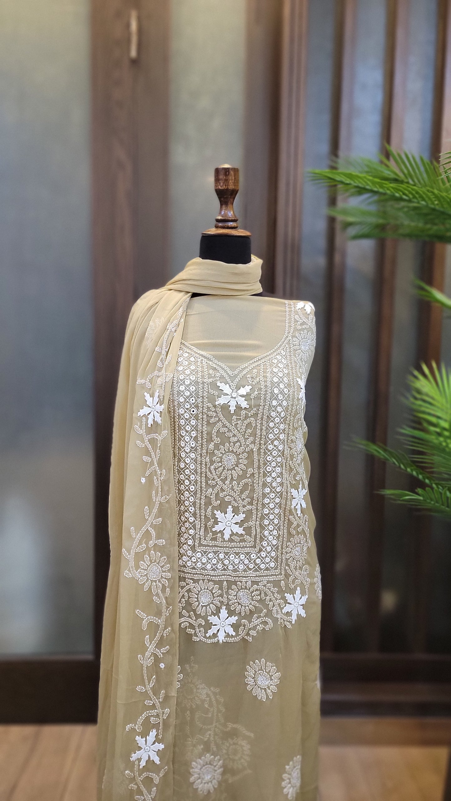 Chikankari Work Chiffon